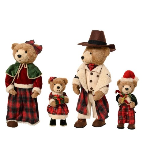 FAMIGLIA 4 ORSI SCOZZESE H.60CM.